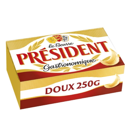 Beurre Gastronomique Doux 82% MG PRESIDENT
