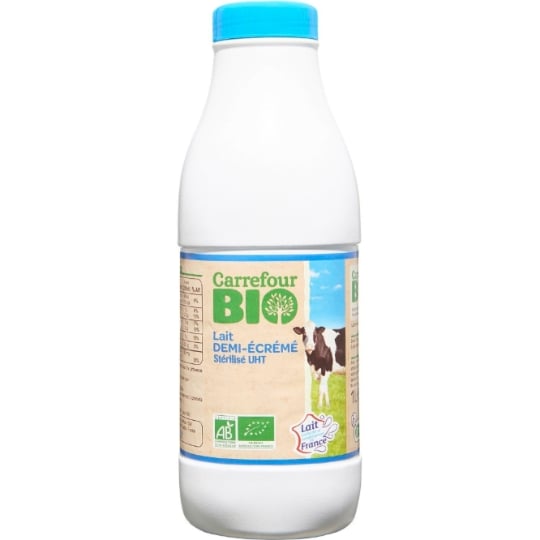 Lait Demi-Ecrémé UHT Bio CARREFOUR BIO
