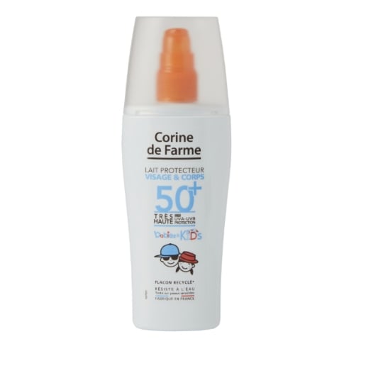 Crème Solaire Bébé Enfant Spf 50+ Très Haute Protection Peau Sensible CORINE DE FARME