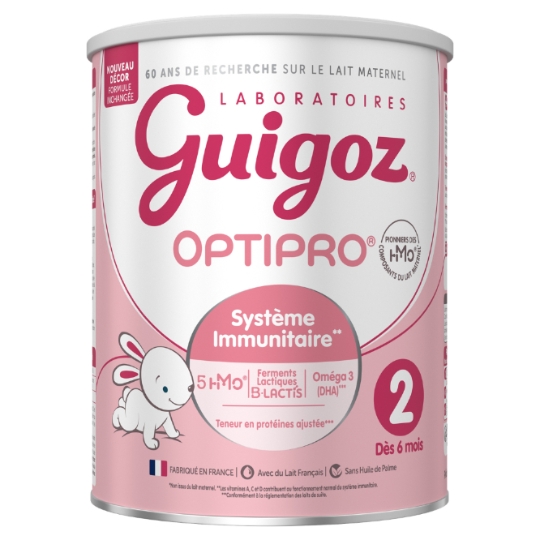 Lait bébé en poudre 2ème âge Dès 6 Mois Optipro 2 GUIGOZ